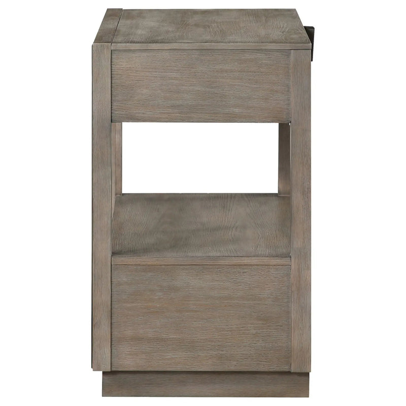 Durango 2-drawer Nightstand Bedside Table Taupe Oak by Unique Piece Furniture