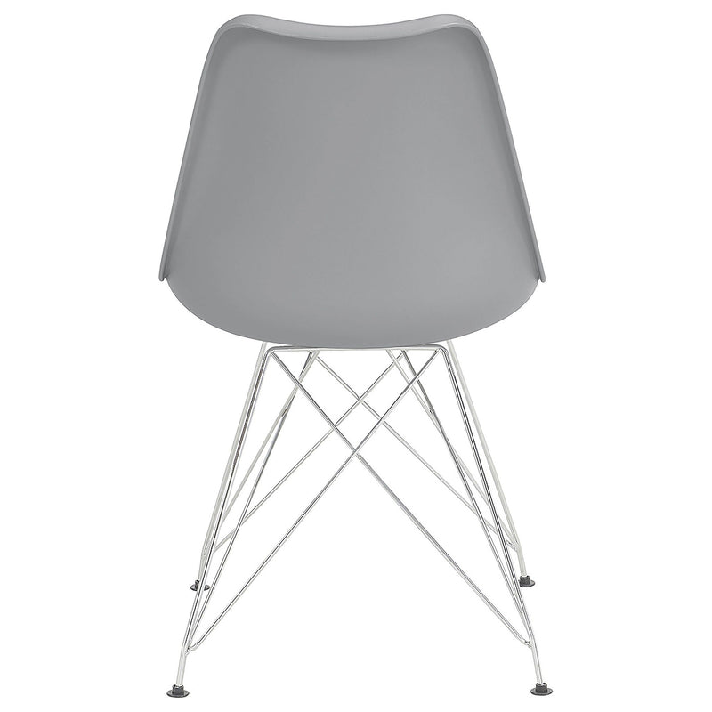 Padded Side Chair And Soft Upholstered Seat (Set of 2) - Gray by HouseOfZazla