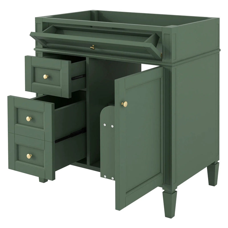 Bathroom Vanity With 2 Drawers and Tip-Out Storage Cabinet by HouseOfZazla
