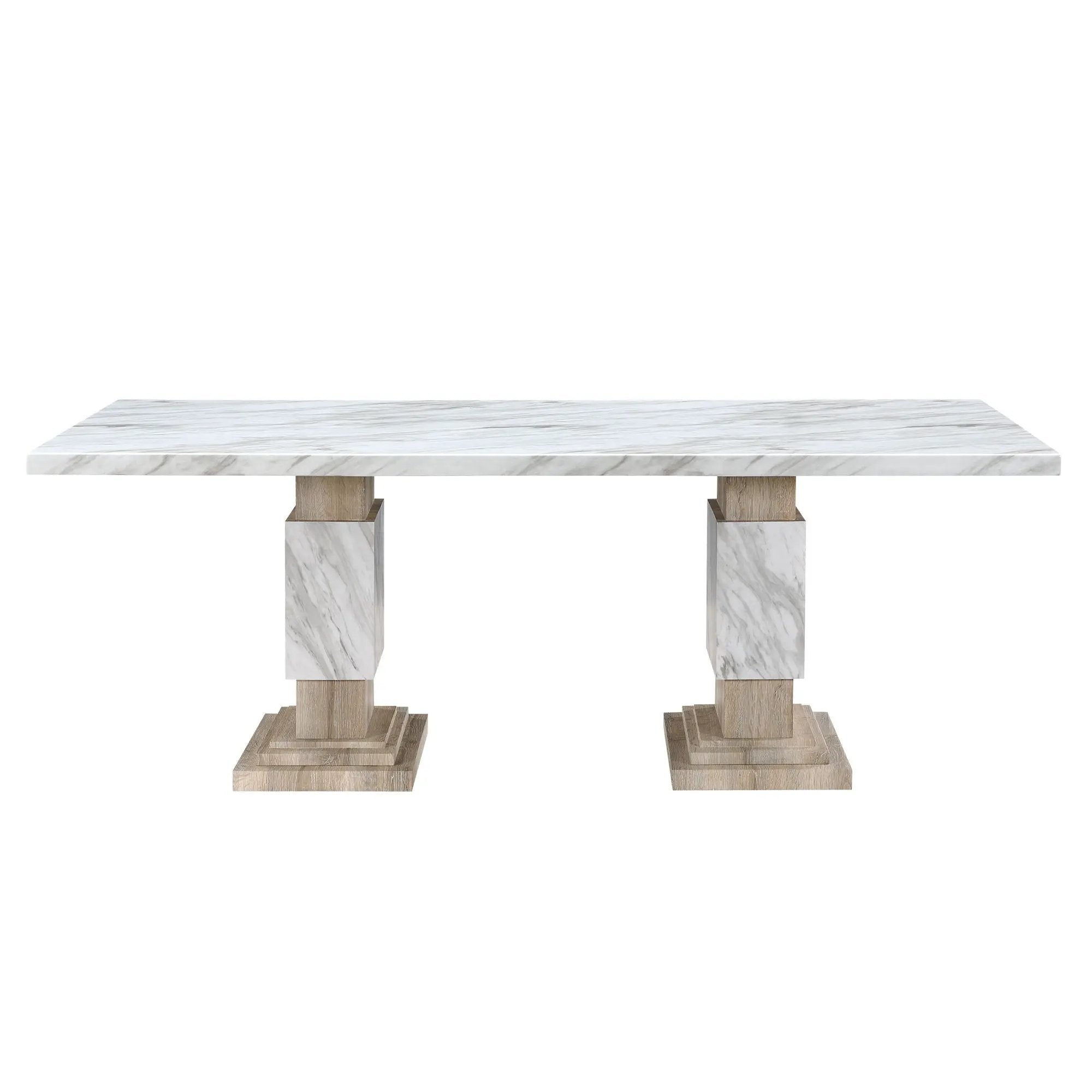Stacey - Dining Table With Pedestal Base - Beige by Unique Piece Furniture