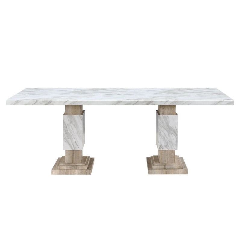 Stacey - Dining Table With Pedestal Base - Beige by Unique Piece Furniture