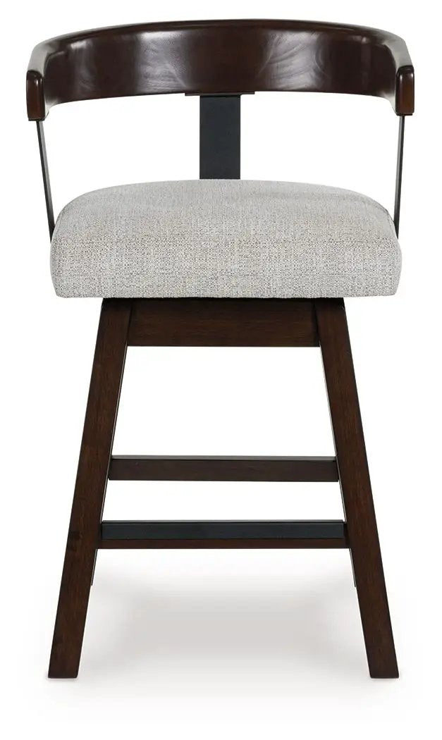 Haddigan - Upholstered Swivel Barstool (Set of 2) - Dark Brown by Unique Piece Furniture