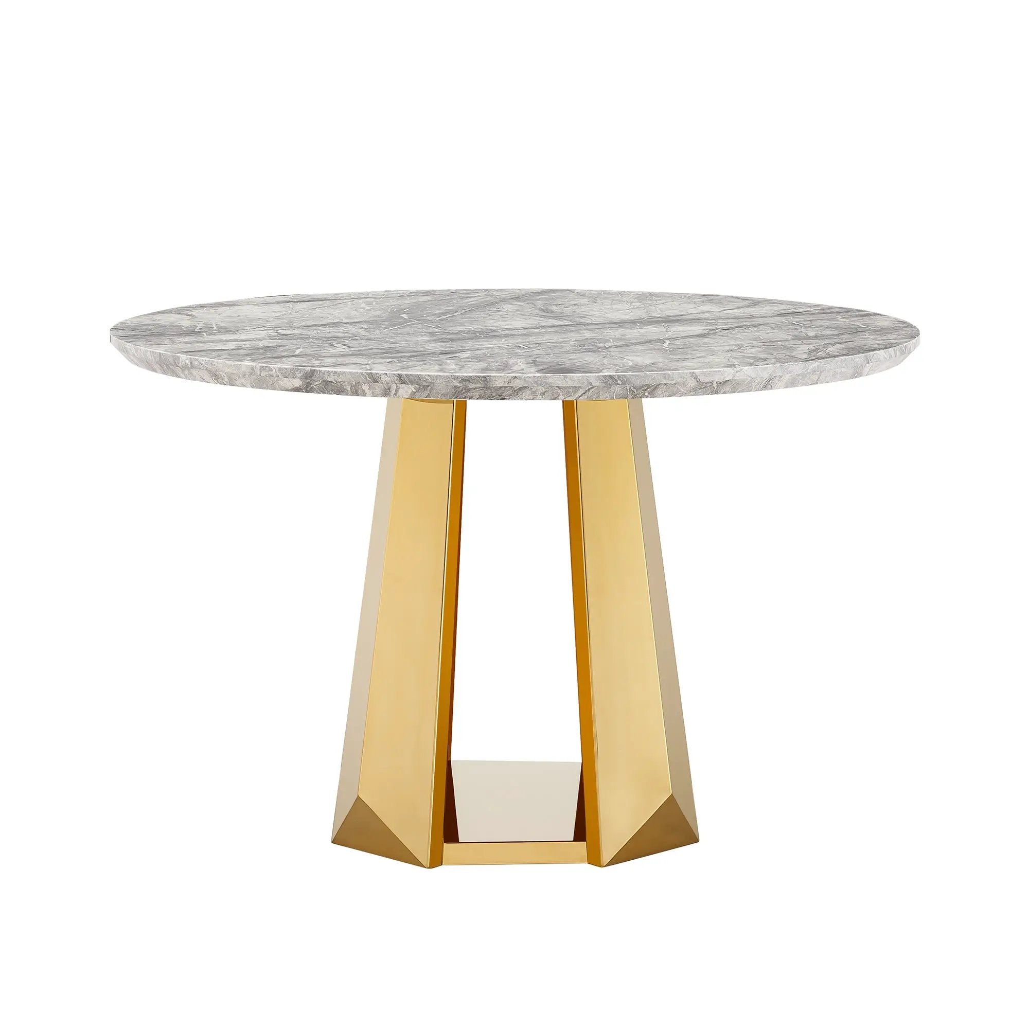 47" Round Marble Dining Table by HouseOfZazla