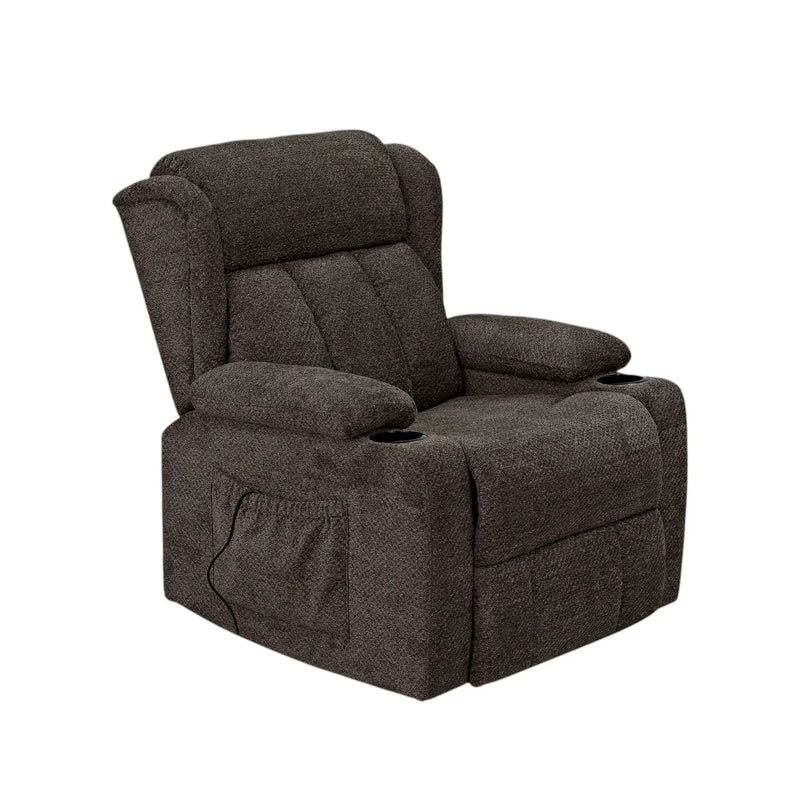 Lusio - Power Motion Recliner With Lift & Cup Holder - Brown by Unique Piece Furniture