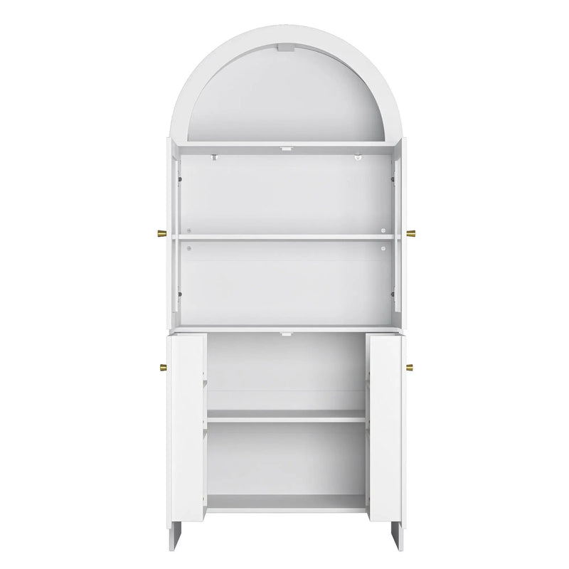 Modern Tech Inspired Dome Cabinet With LED Lighting by HouseOfZazla
