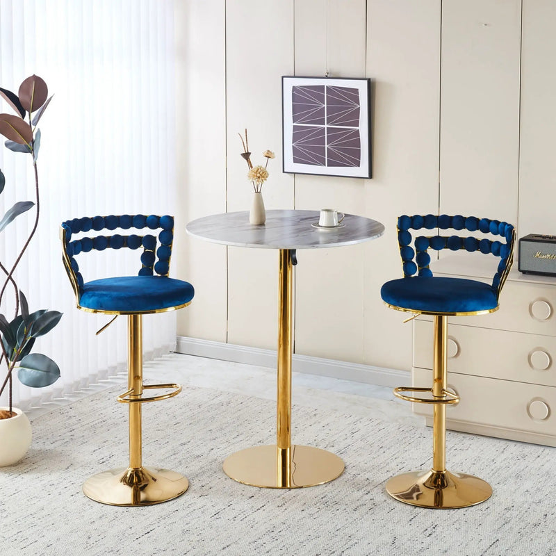 Modern Bar Chair With Iron Tube Legs, Soft Cushions And Comfortable Backrest (Set of 2) by HouseOfZazla