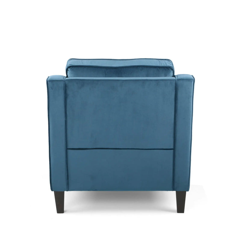 Blue Velvet Upholstered Club Chair by HouseOfZazla