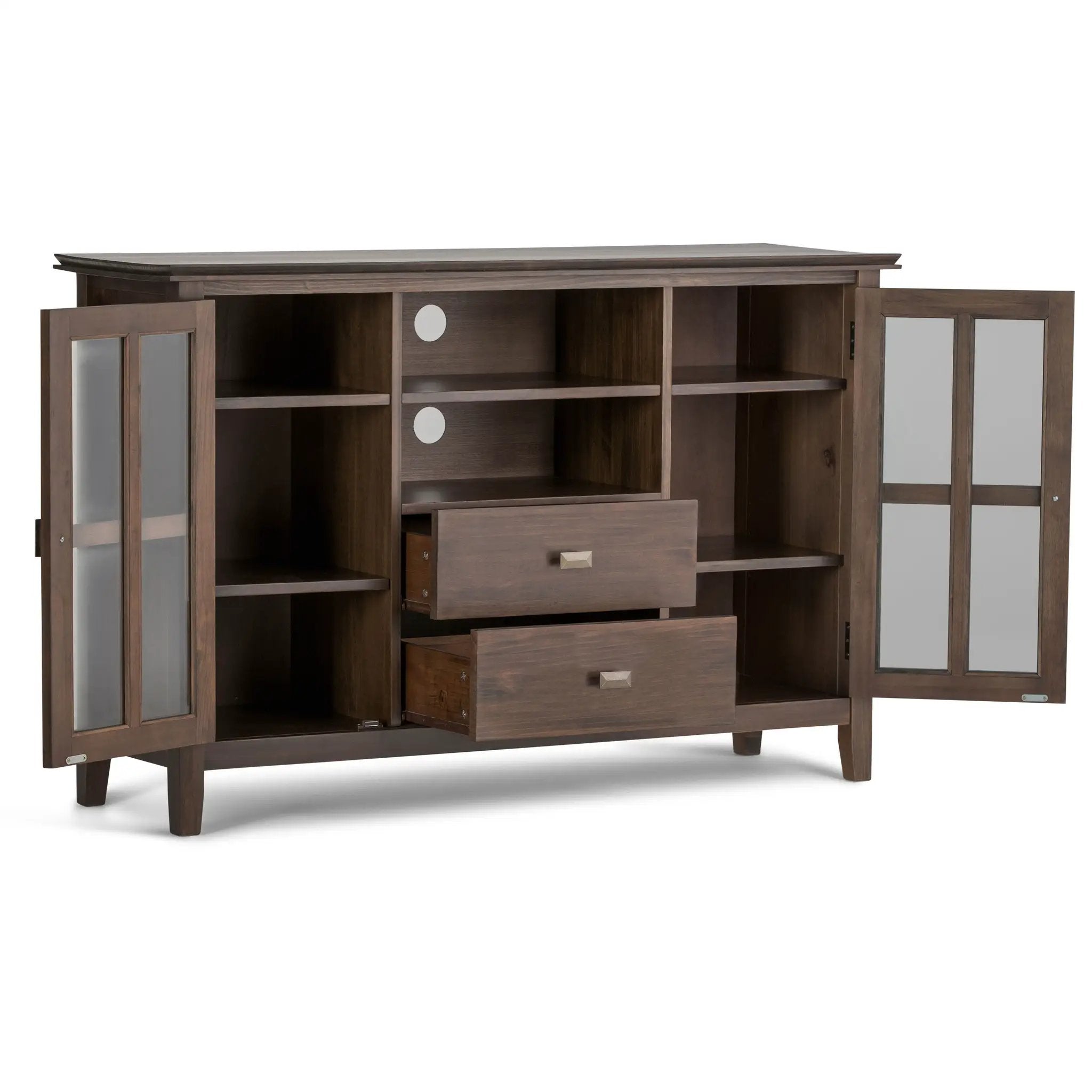 Artisan - Tall TV Media Stand - Natural Aged Brown by Unique Piece Furniture