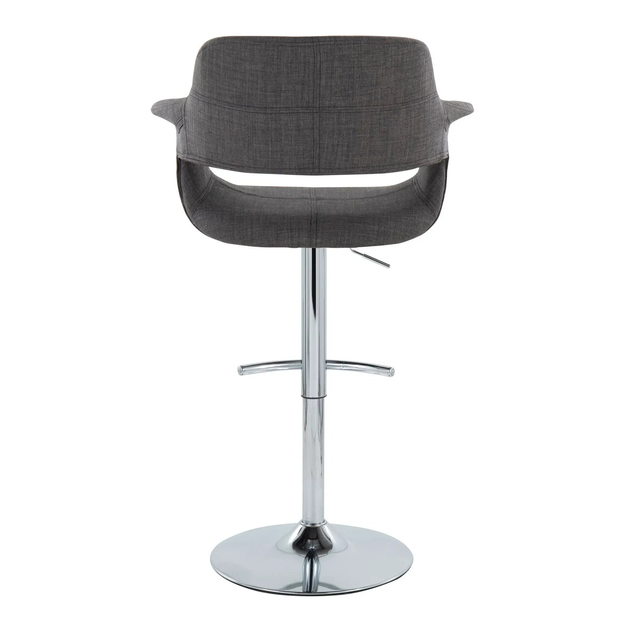 Vintage Flair - Mid Century Modern Adjustable Barstool With Swivel With Rounded T Footrest (Set of 2) by HouseOfZazla