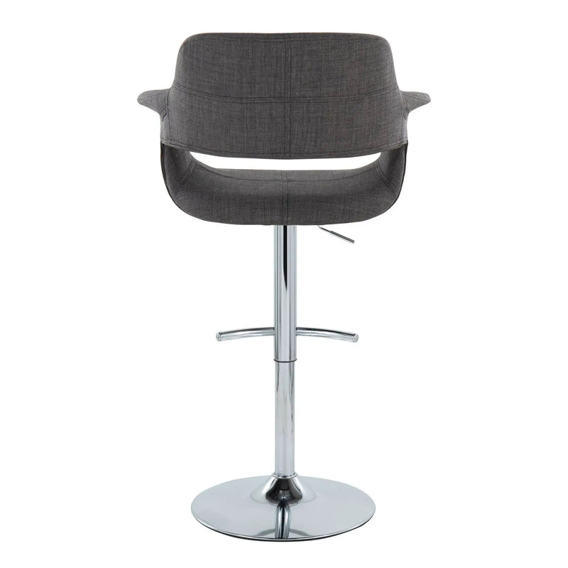 Vintage Flair - Mid Century Modern Adjustable Barstool With Swivel With Rounded T Footrest (Set of 2) by HouseOfZazla