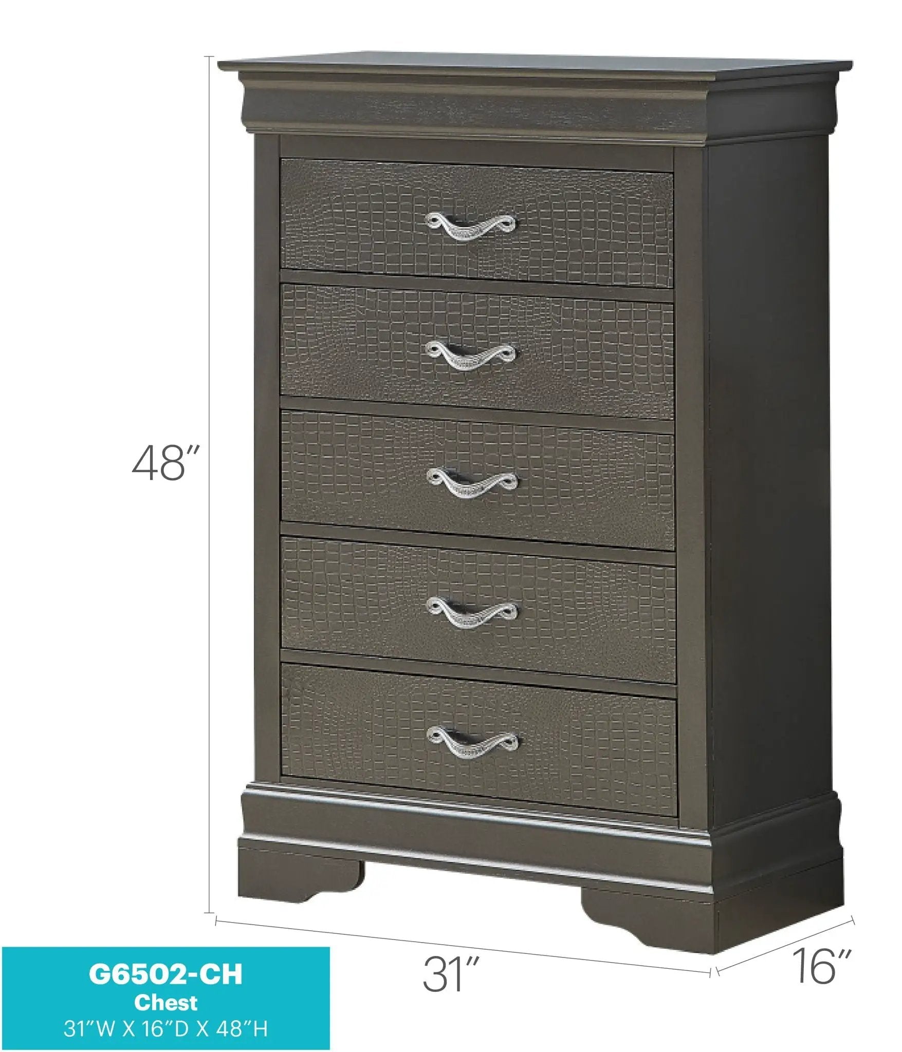 Chest - Metal Black by Unique Piece Furniture