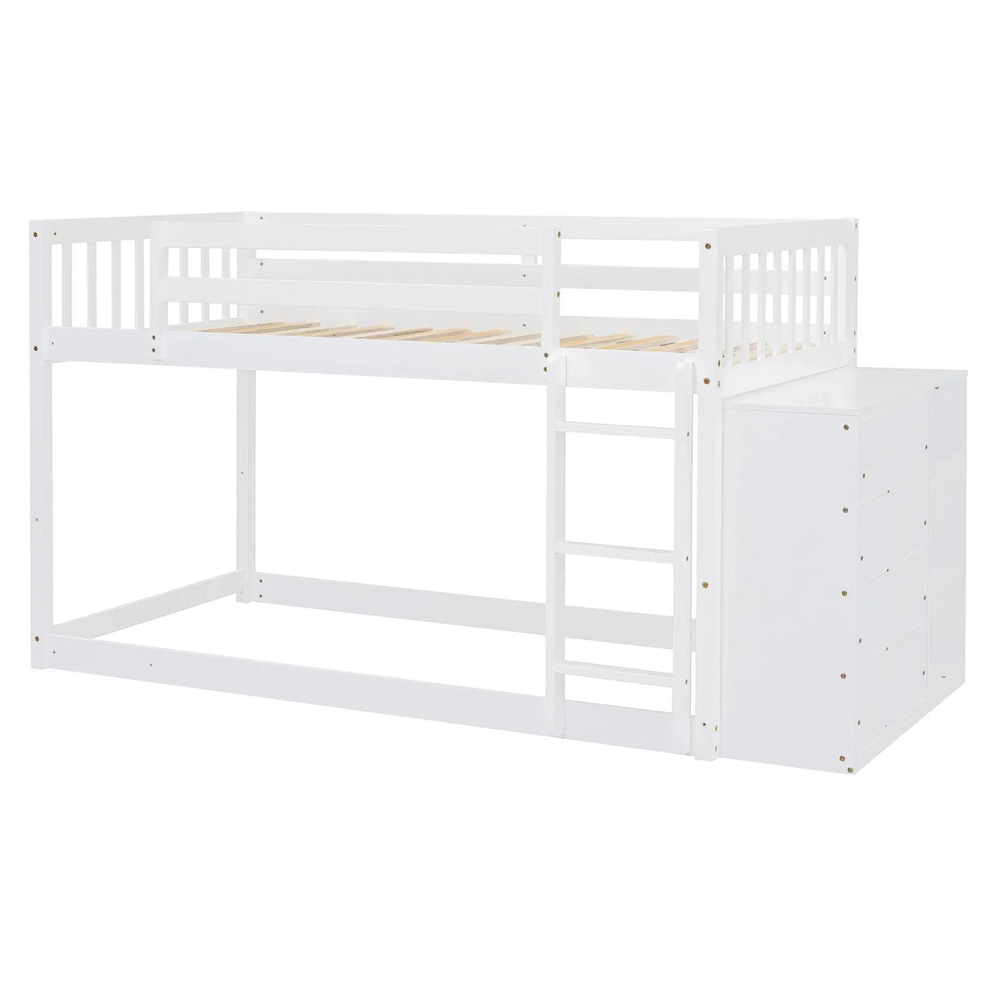 Bunk Bed With 4 Drawers And 3 Shelves by Unique Piece Furniture