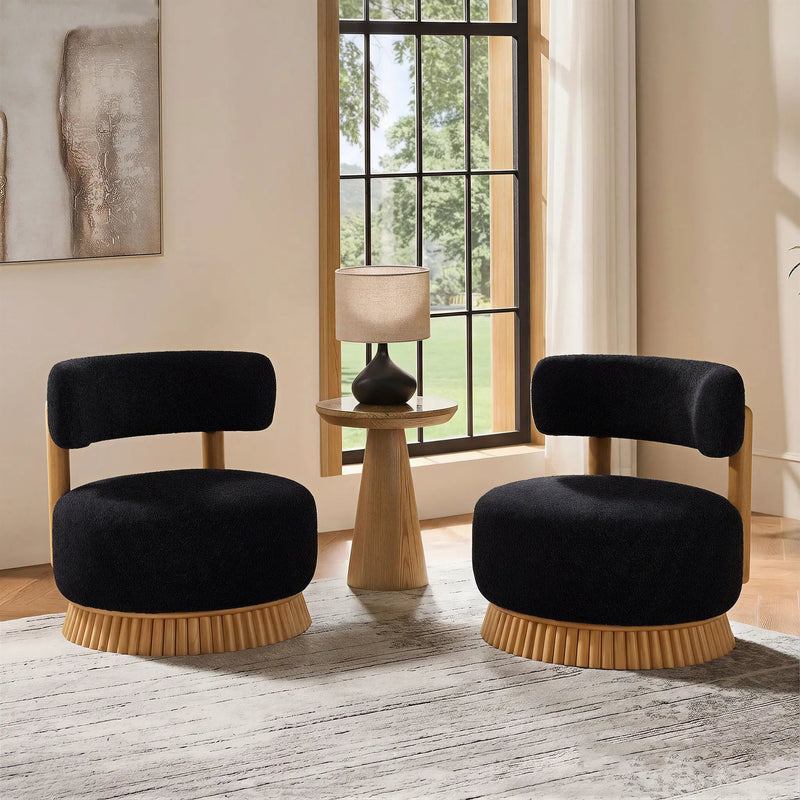 Modern 27.5" W Farmhouse Armless Chair Set of 2 by HouseOfZazla