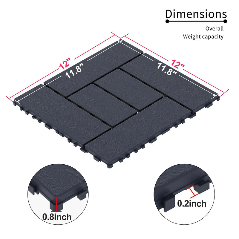 Patio Diy Module Interlocking Decking Tiles Floor, Outdoor And Indoor, Easy And Quick Installation by HouseOfZazla