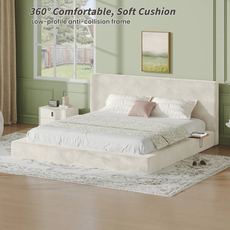 AirFrame King Bed Frame with Adjustable Sliding Side Table by HouseOfZazla
