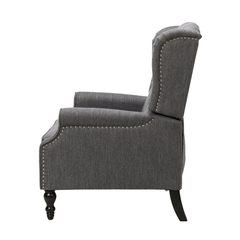 Dunham Contemporary Fabric Tufted Oversized Pushback Recliner by HouseOfZazla