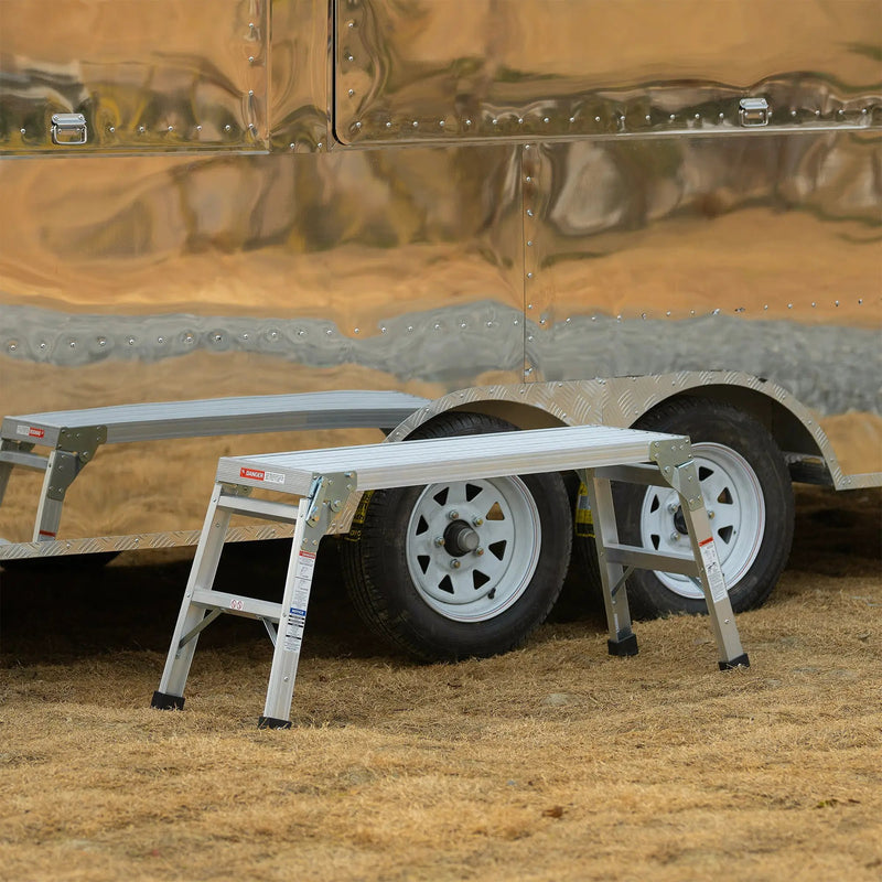 Work Platform Aluminum Portable Bench Folding Ladder by HouseOfZazla