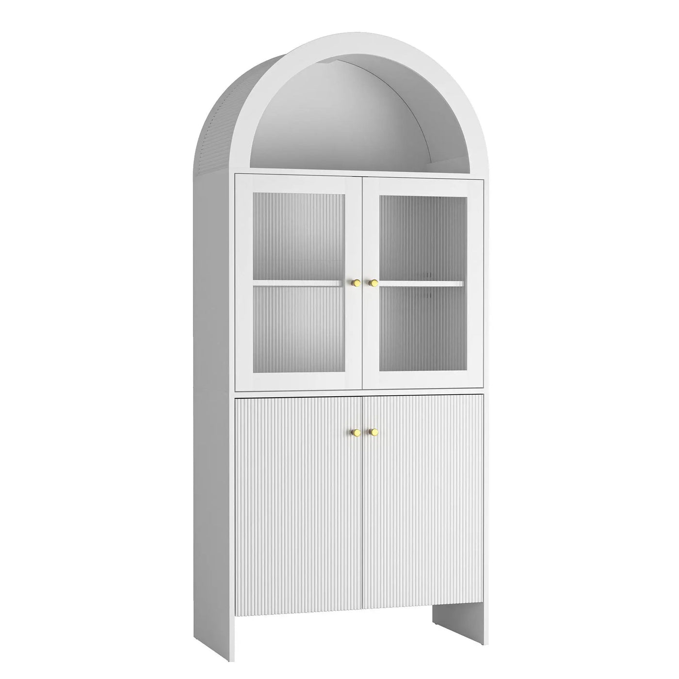 Modern Tech Inspired Dome Cabinet With LED Lighting by Unique Piece Furniture