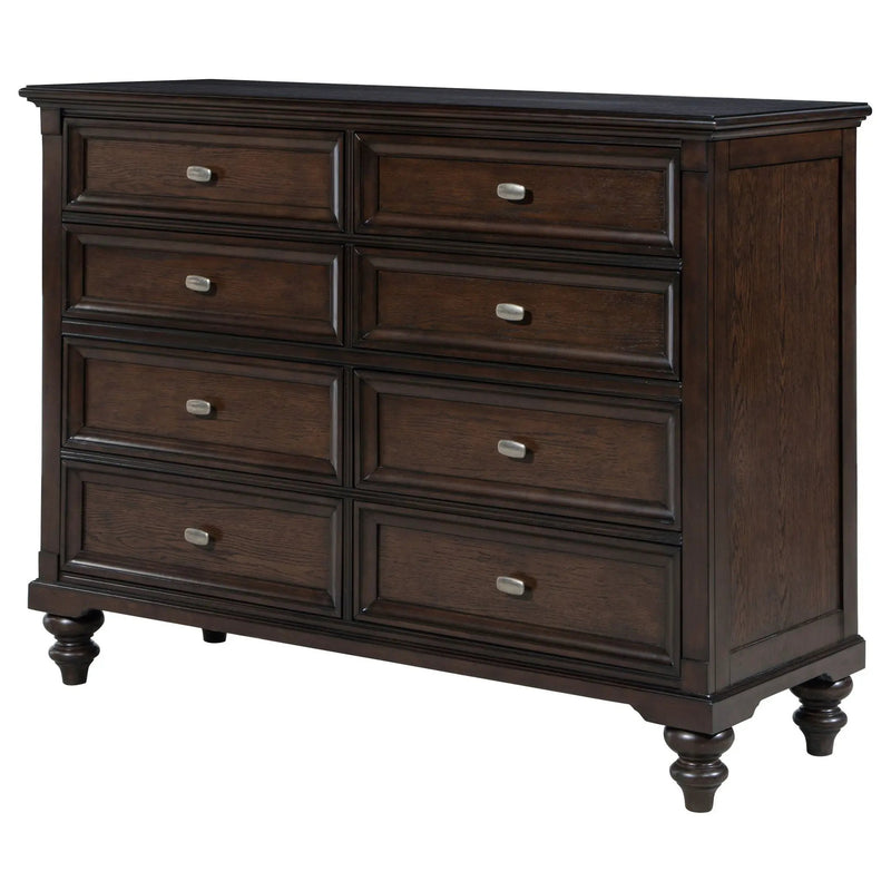 Berwick - 8 Drawer Dresser Cabinet With Felt Lined Drawers - Dark Oak by HouseOfZazla