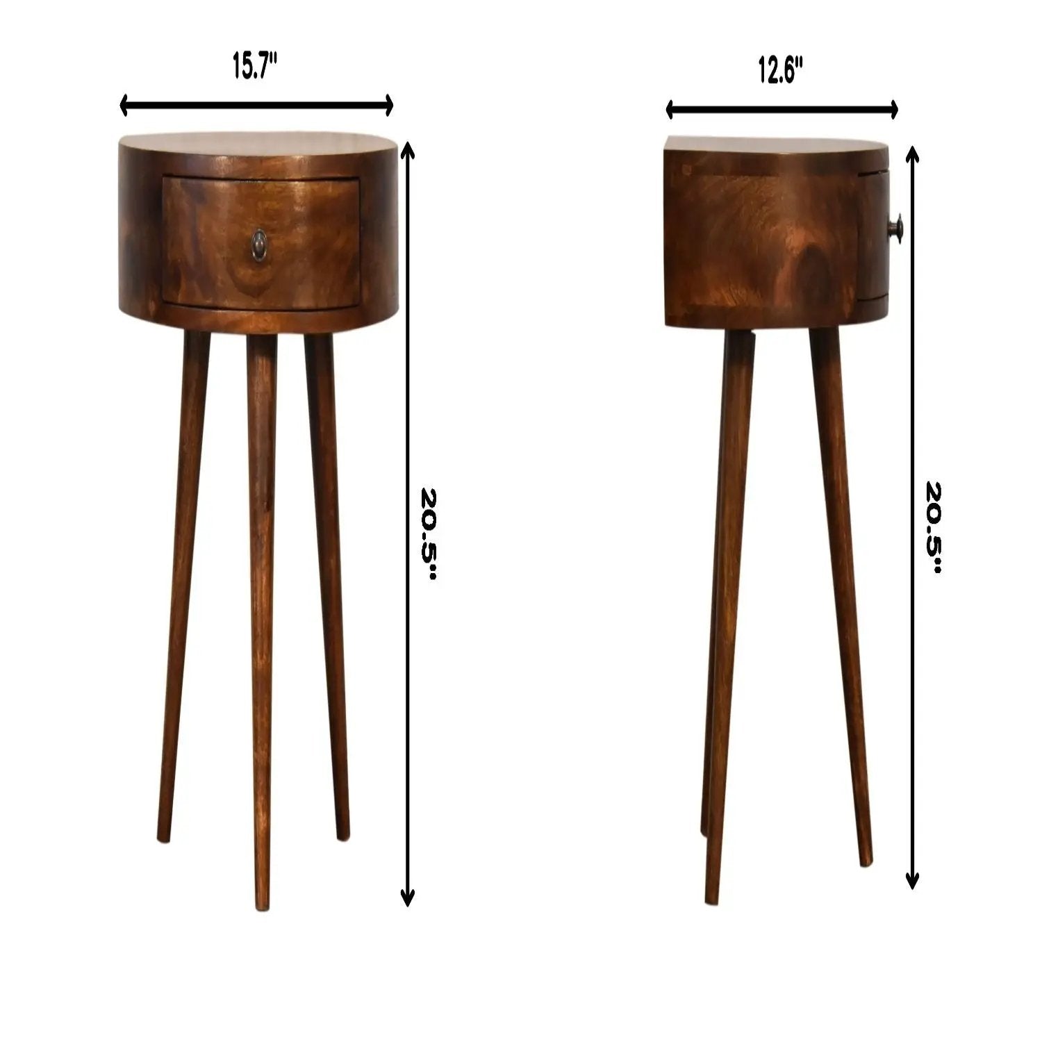 Semi Circle Nightstand - Chestnut by Unique Piece Furniture
