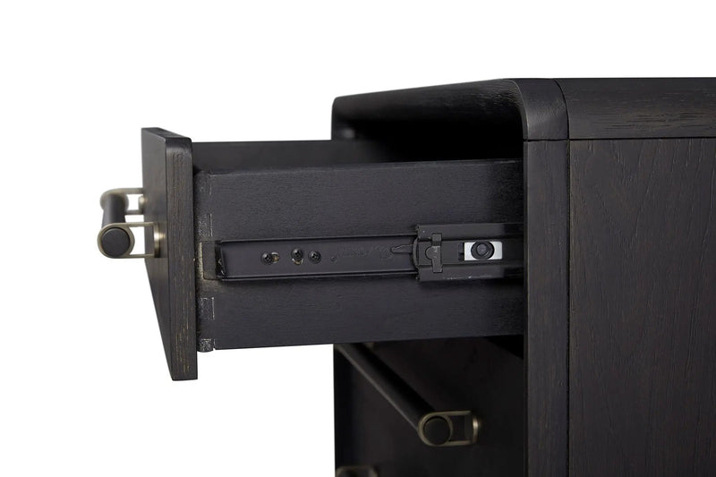 3 Drawer Nightstand With USB - Black by Unique Piece Furniture