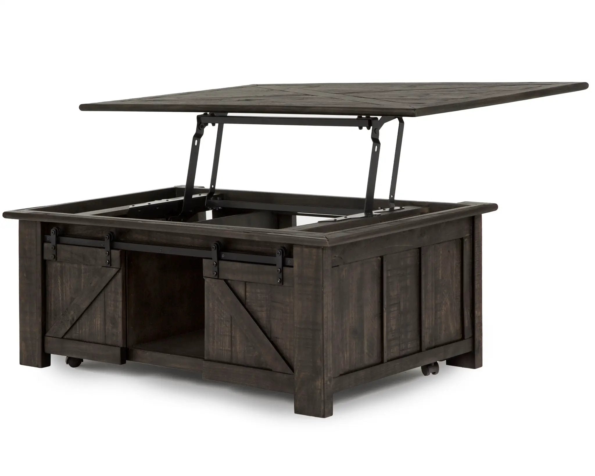 Garrett - Rectangular Lift-top Cocktail Table With Casters - Weathered Charcoal by Unique Piece Furniture