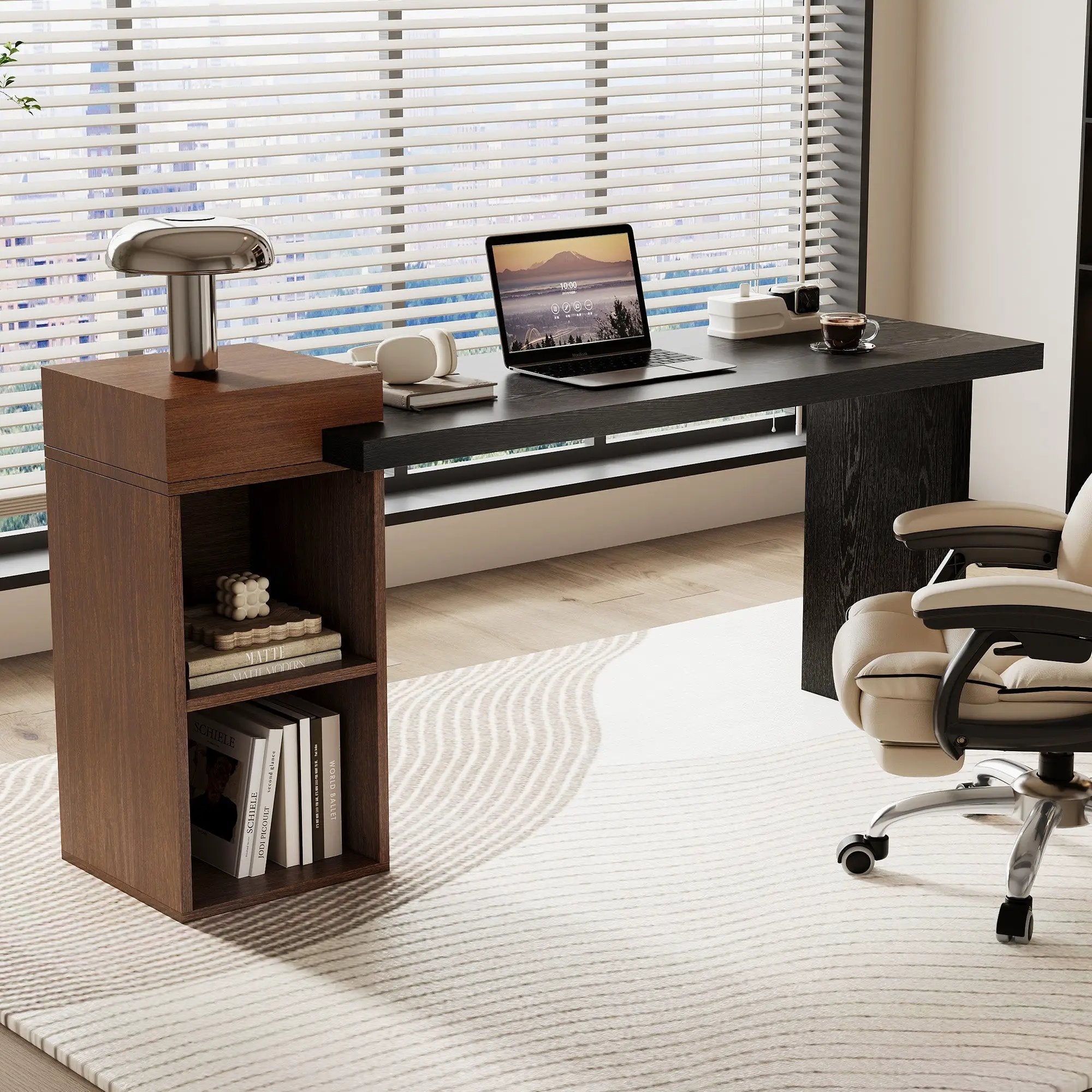 Modern Two-Tone Sofa Side Table by HouseOfZazla