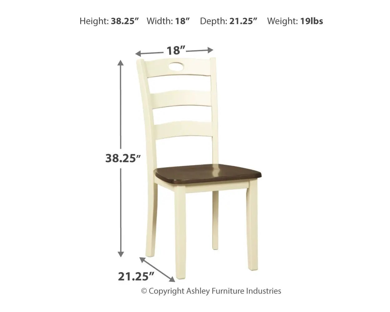Woodanville - Dining Room Side Chair (Set of 2) - Cream / Brown by Unique Piece Furniture