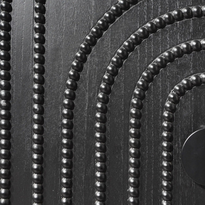 Modern Black Wood Storage Cabinet with Decorative Door by HouseOfZazla