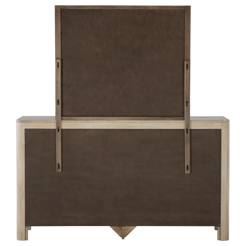 Solano 9-drawer Bedroom Dresser with Mirror Weathered Mango by Unique Piece Furniture