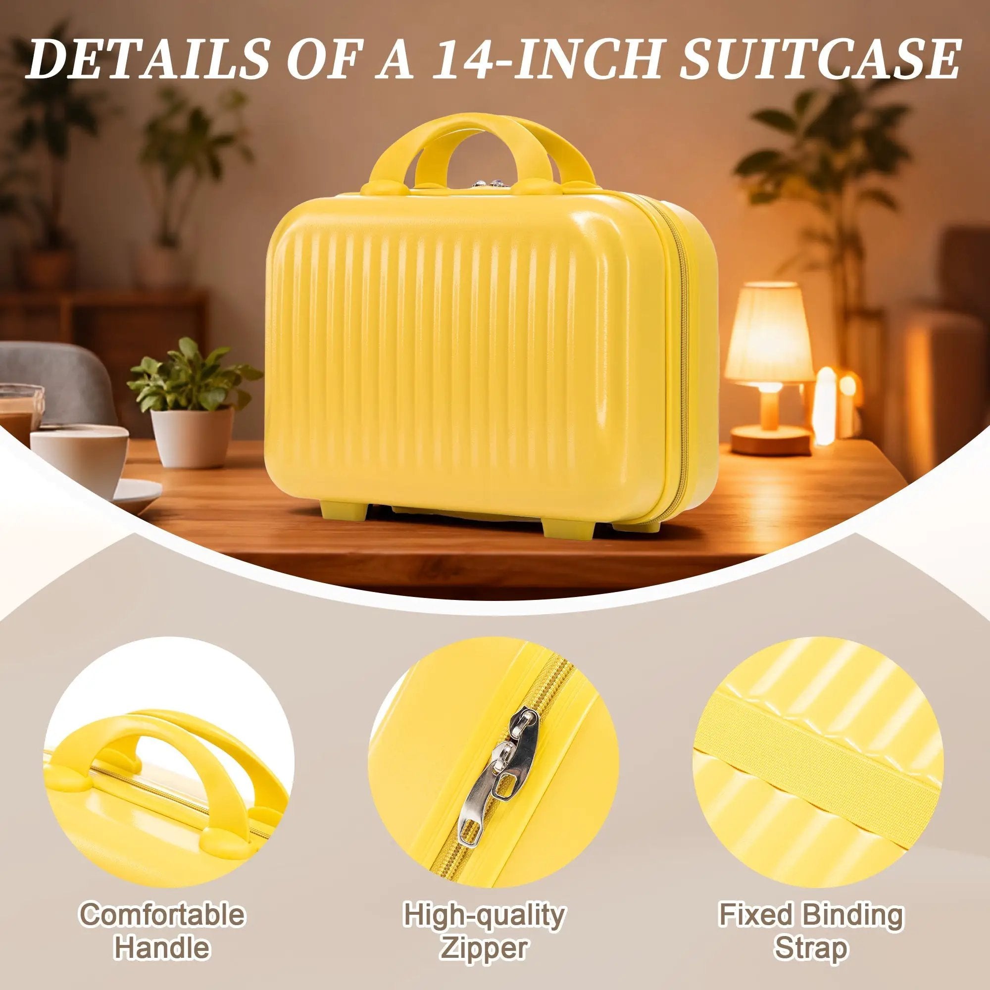 14'/20' 2-Piece ABS Spinner Wheel Luggage Set with Combination Lock by HouseOfZazla