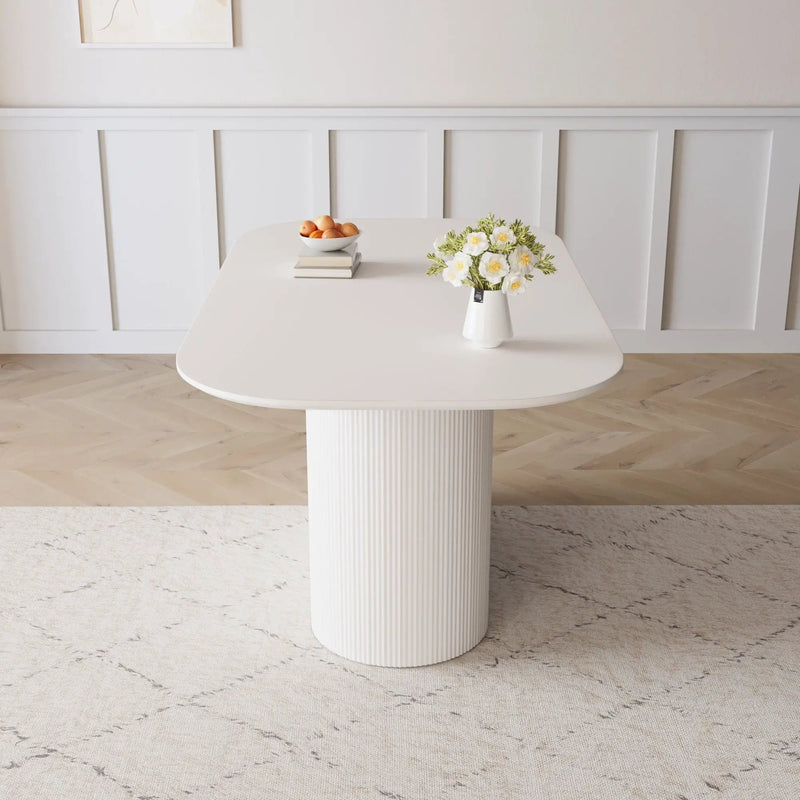 Modern Dining Table With Vertical Striped Legs by HouseOfZazla