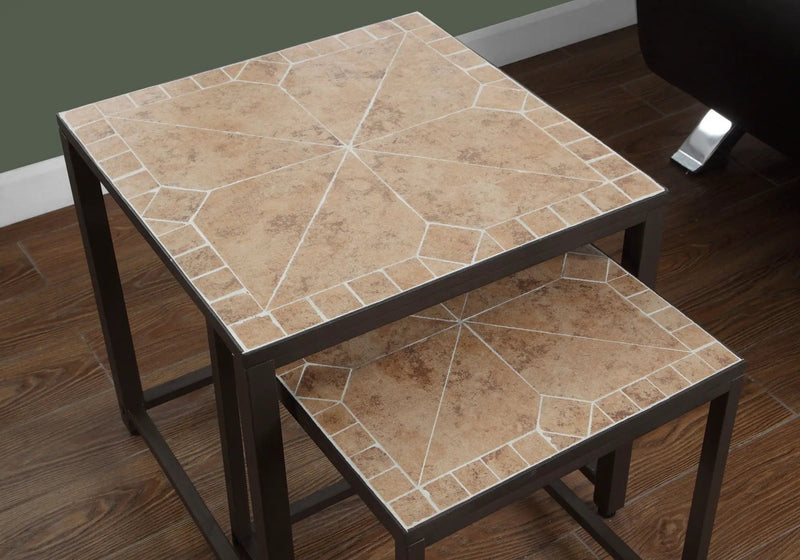 Nesting Table, Space-Saving Design Transitional (Set of 2) by Unique Piece Furniture