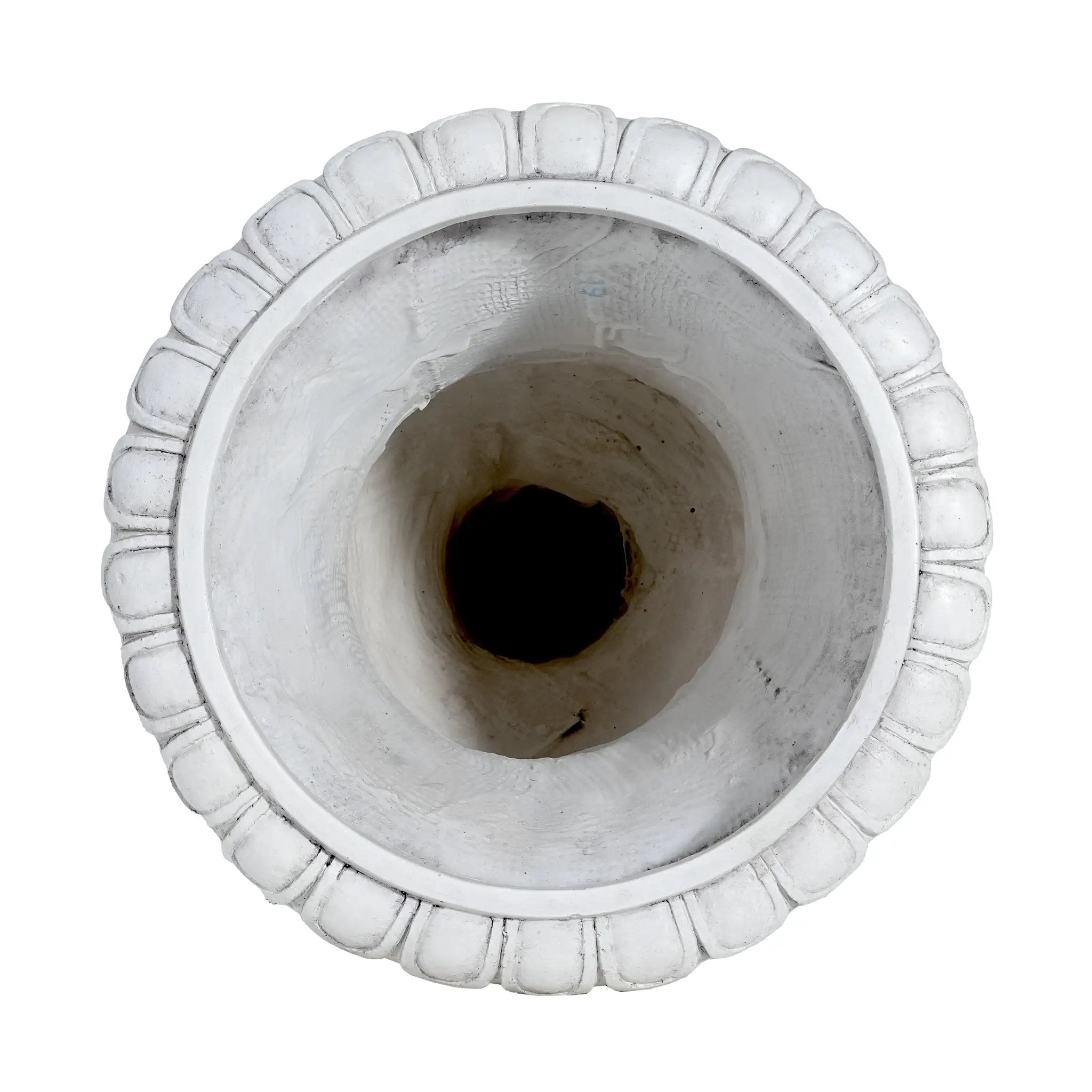 Outdoor Garden Urn Planter, Antique White by HouseOfZazla