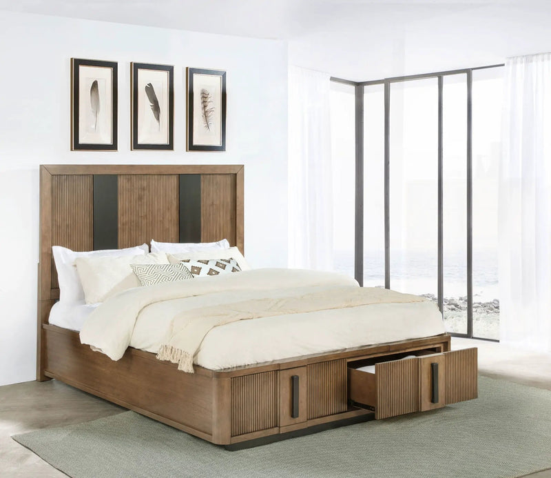 Terrace 2-drawer California King Storage Bed Ash Brown by Unique Piece Furniture