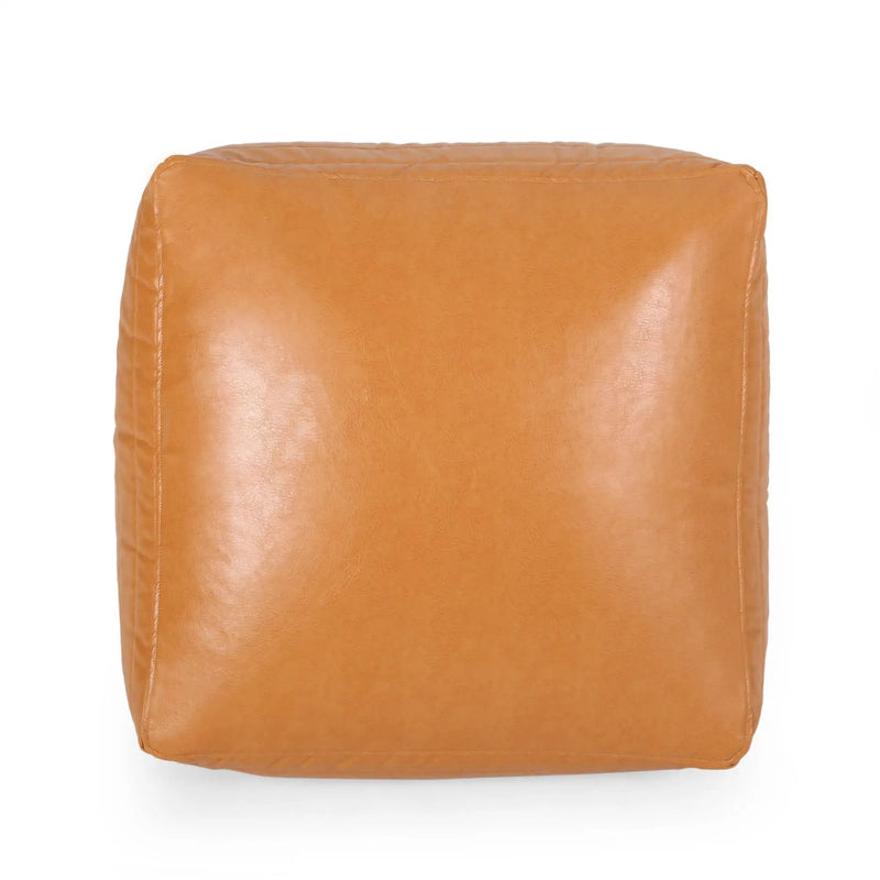 Bambo - Rectangle Pouf Ottoman Floor Cushion - Caramel by Unique Piece Furniture