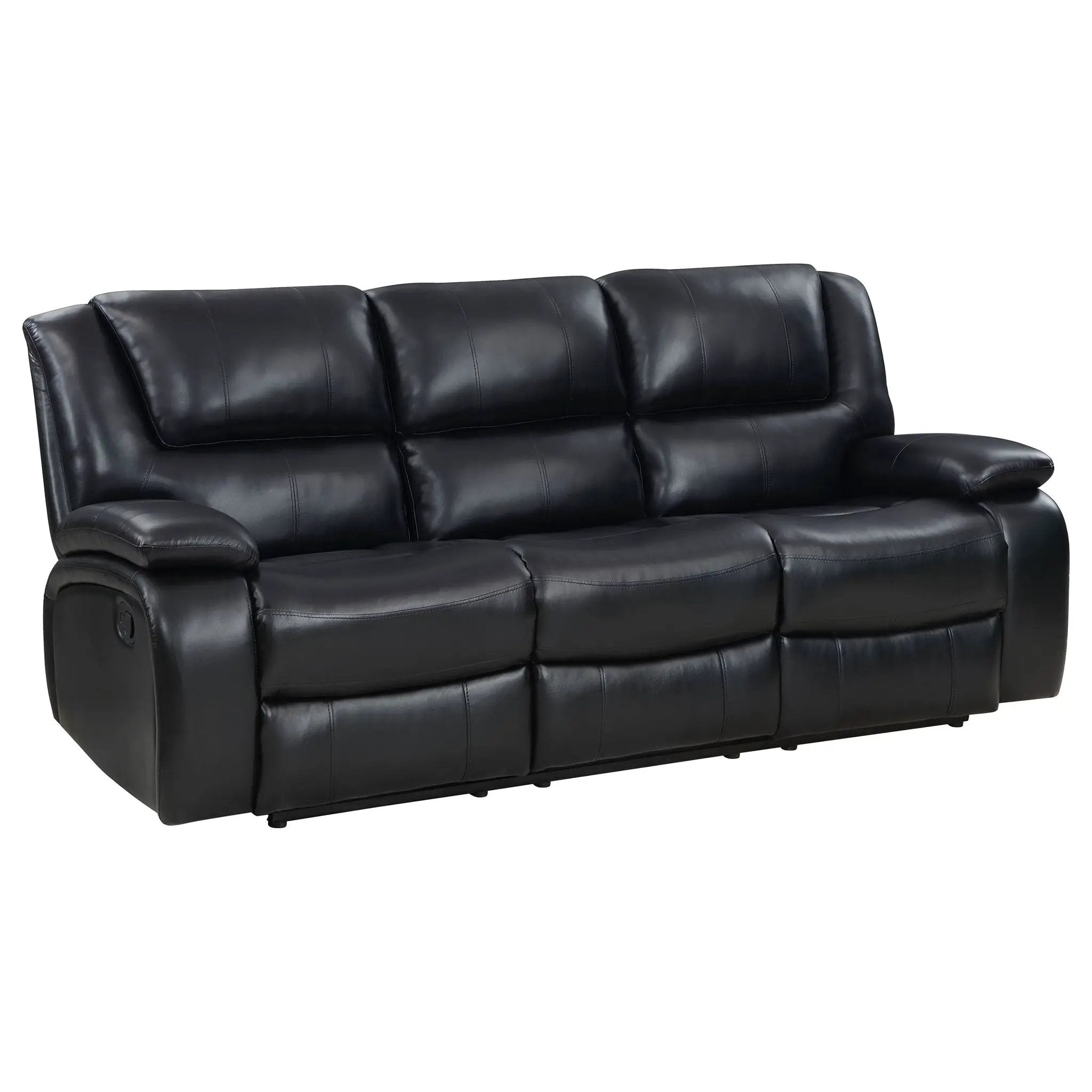 Camila 3-piece Upholstered Reclining Sofa Set Black by Unique Piece Furniture