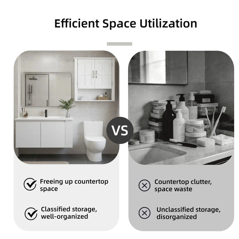 Multi Functional Wall Mounted Cabinet With Adjustable Shelves For Bathroom by HouseOfZazla