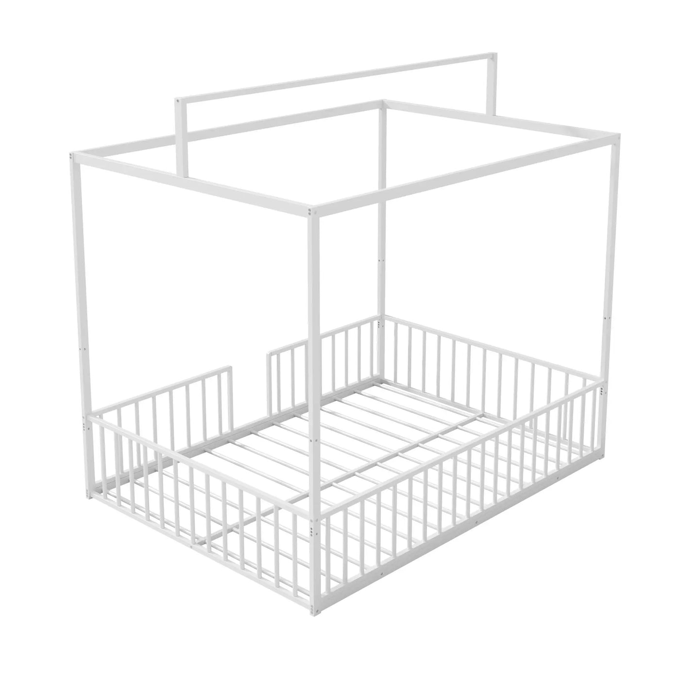 3 In 1 Convertible Montessori Floor Bed With Fenced Support by HouseOfZazla