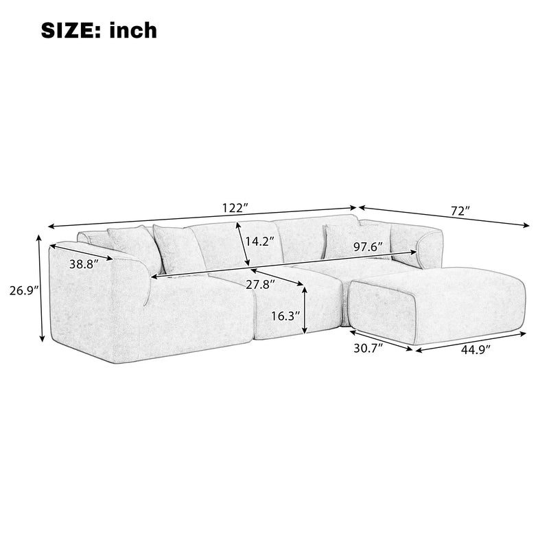 U_Style Luxury Living Room Double-Needle Cut Velvet Sofa by HouseOfZazla