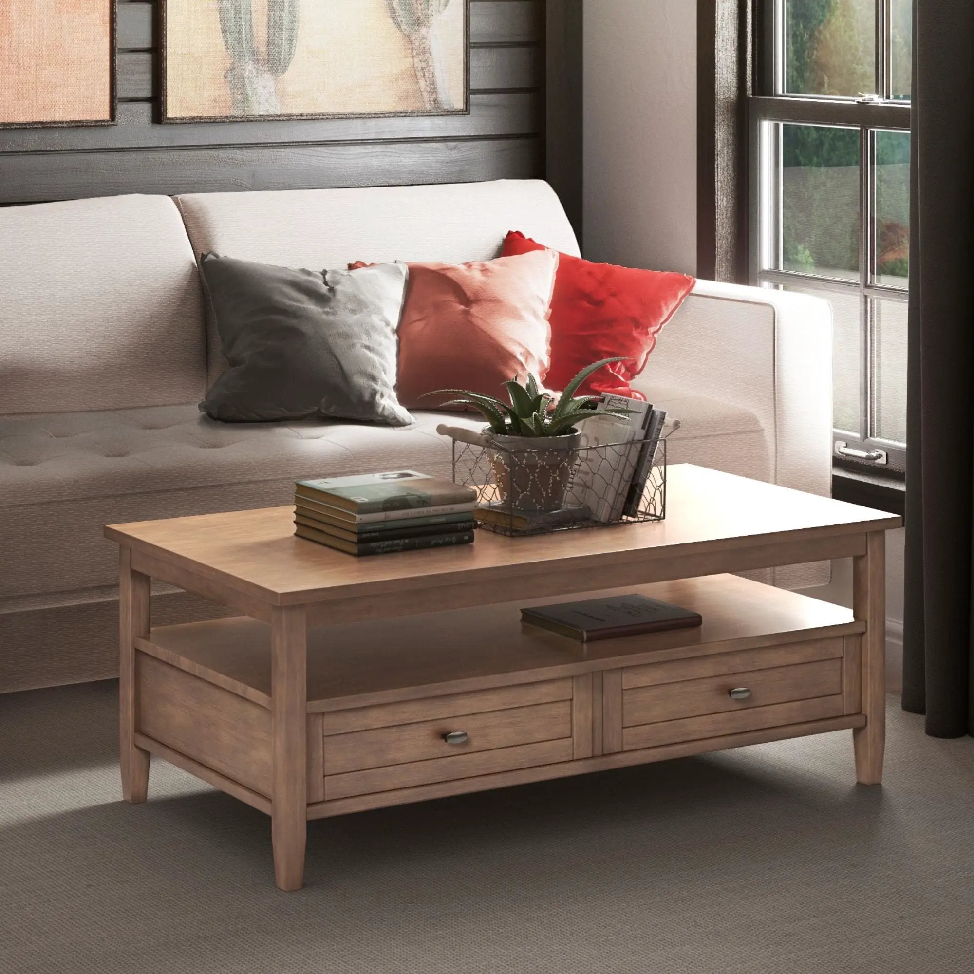 Warm Shaker - Coffee Table With Functional Storage by Unique Piece Furniture