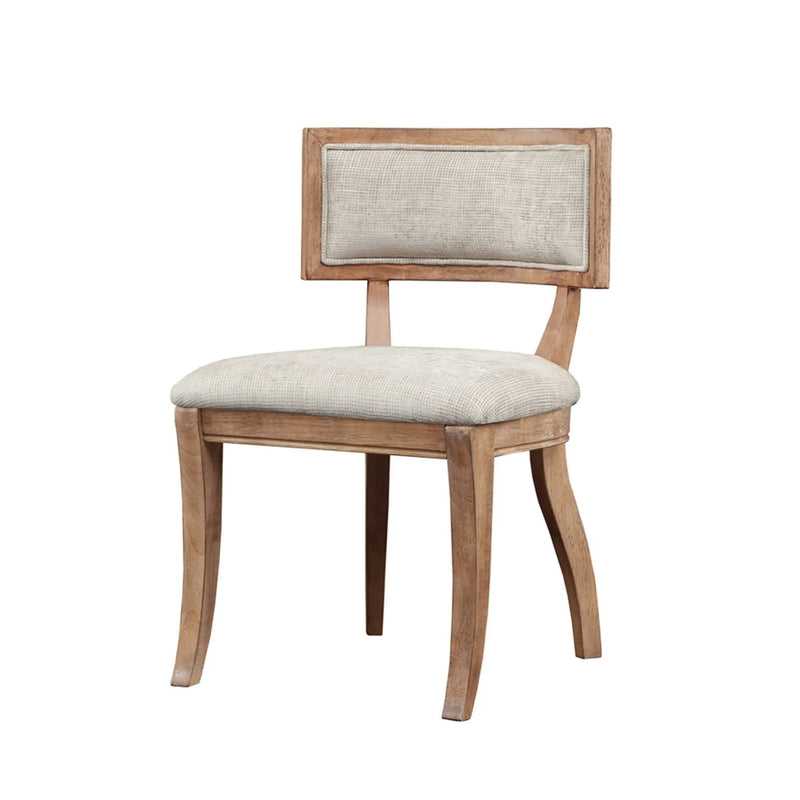 Classic Dining Chair With Curved Back (Set of 2) - Beige / Light Natural by Unique Piece Furniture