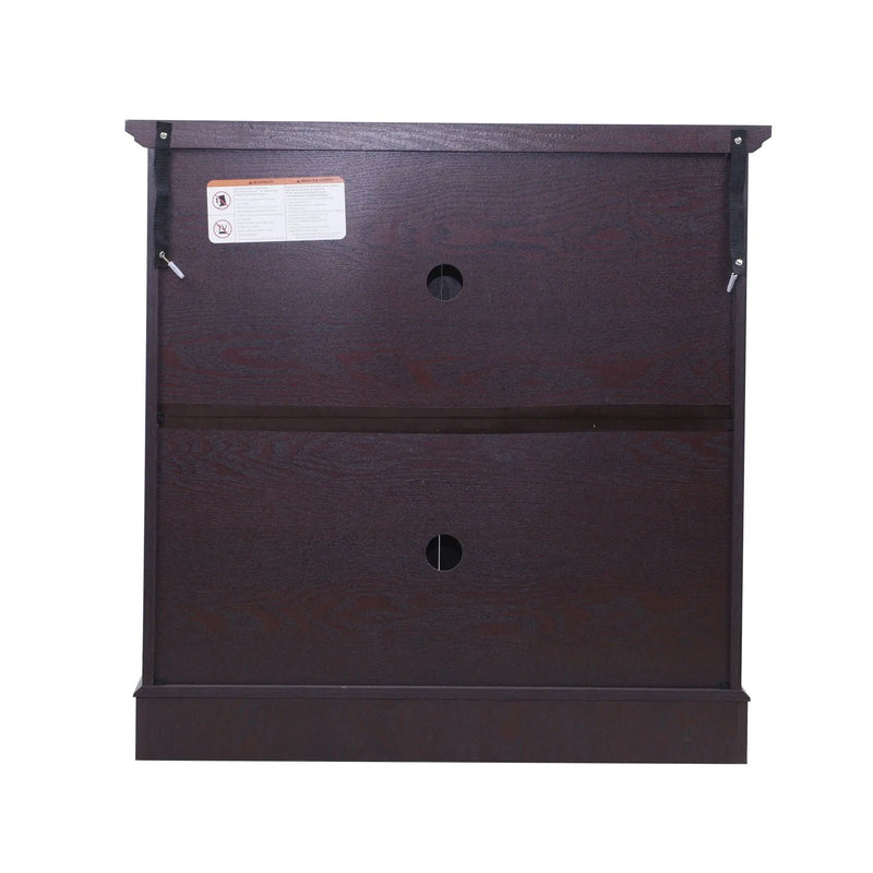 Modern Sideboard With Tempered Glass Doors - Ox Blood Red by HouseOfZazla