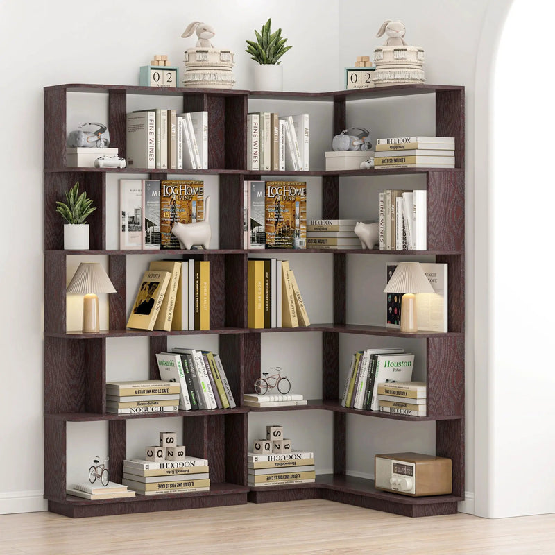 Modern 5 Tier Open Storage Bookcase by HouseOfZazla