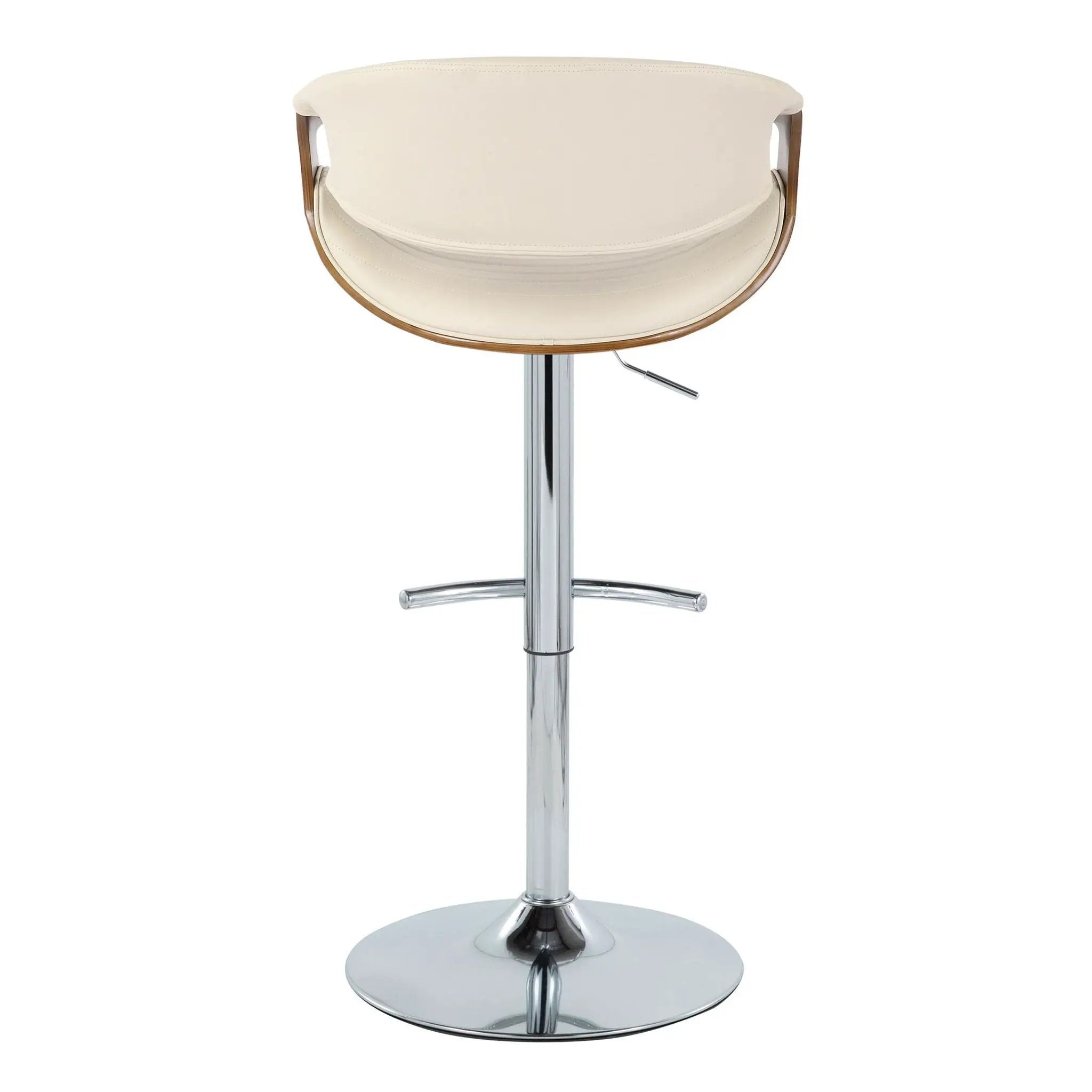 Symphony - Mid Century Modern Adjustable Barstool & Swivel With Rounded T Footrest (Set of 2) by Unique Piece Furniture