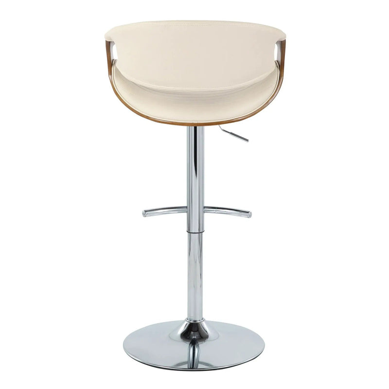 Symphony - Mid Century Modern Adjustable Barstool & Swivel With Rounded T Footrest (Set of 2) by Unique Piece Furniture