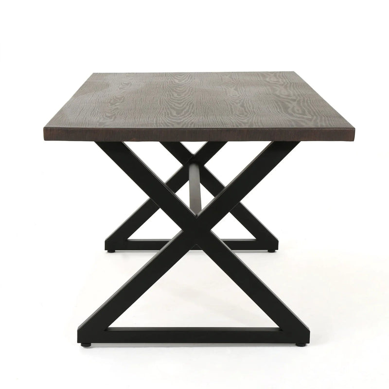 Rolando Outdoor Aluminum Dining Table with Steel Frame by HouseOfZazla