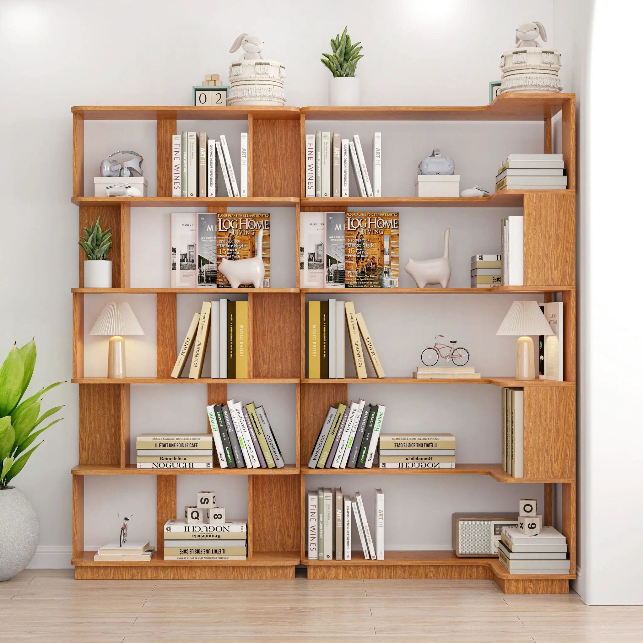 L-Shaped Design Corner Bookshelf