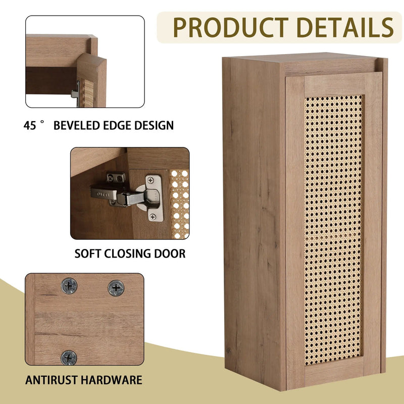 Modern Imitative Wall Mounted Bathroom Vanity With Resin Sink And Side Cabinet by Unique Piece Furniture