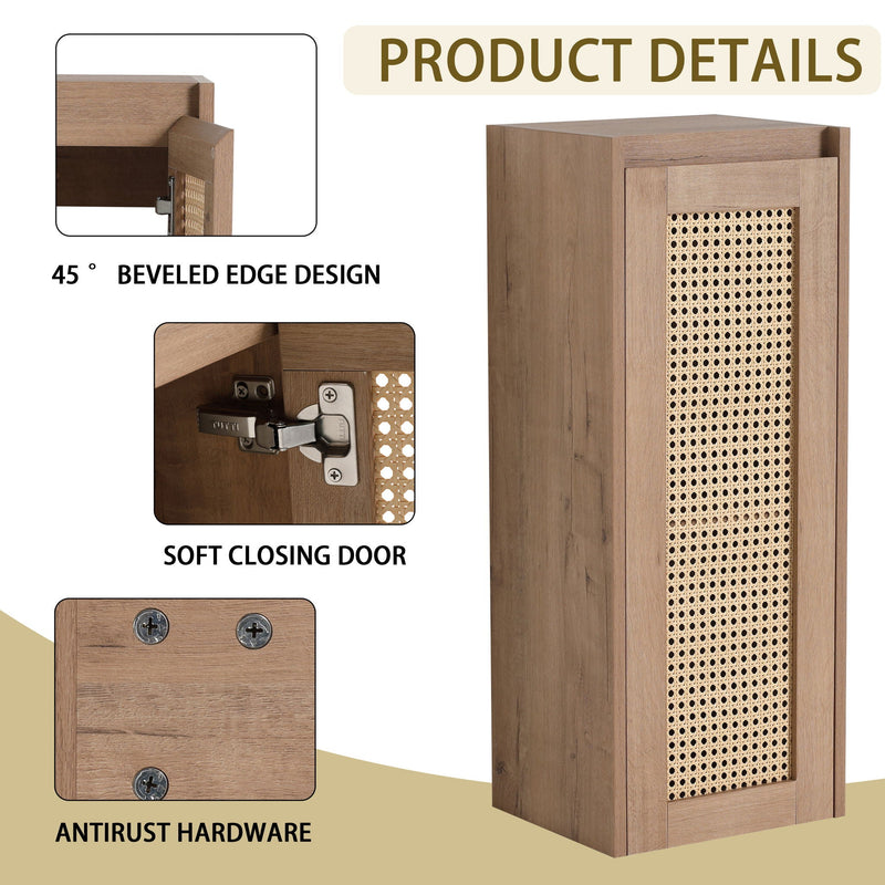 Modern Imitative Wall Mounted Bathroom Vanity With Resin Sink And Side Cabinet by HouseOfZazla